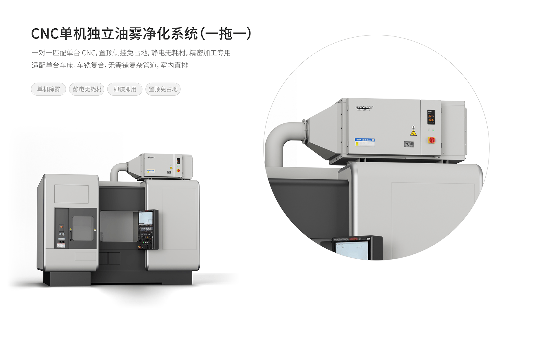 一拖一 CNC油雾治理系统图